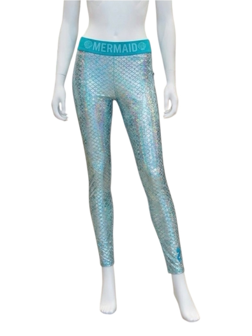 Disney Parks Mermaid Leggings Women's XL Fin Scales Iridescent Authentic Merch